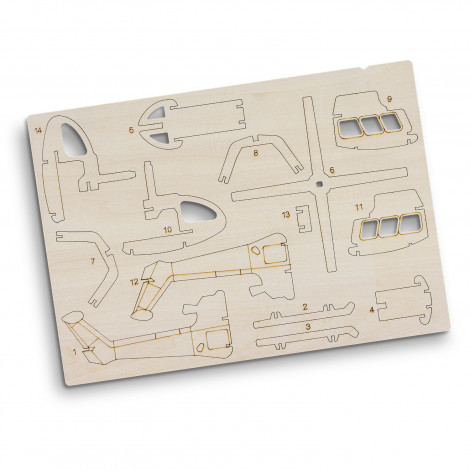 BRANDCRAFT Helicopter Wooden Model